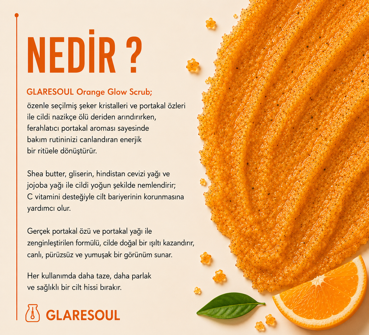 Orange Glow Scrub – Portakallı Vücut Peelingi 150 ml