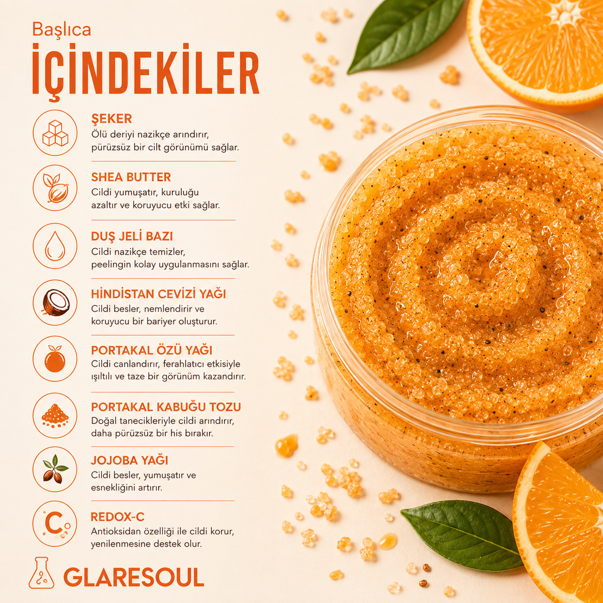 Orange Glow Scrub – Portakallı Vücut Peelingi 150 ml