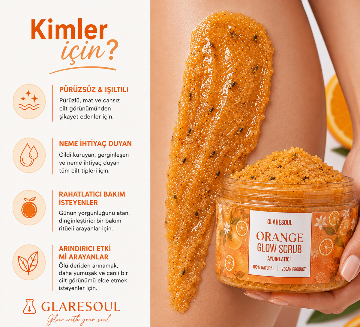 Orange Glow Scrub – Portakallı Vücut Peelingi 150 ml