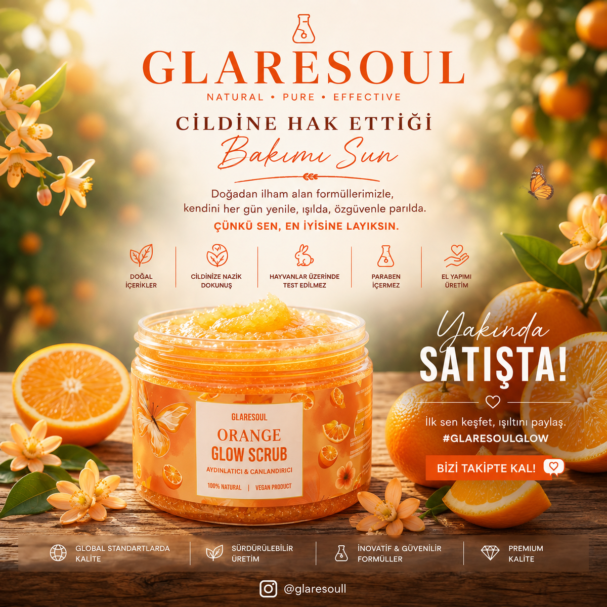 Orange Glow Scrub – Portakallı Vücut Peelingi 150 ml